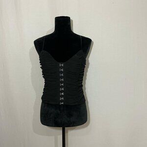 Black Ruched Camisole Top